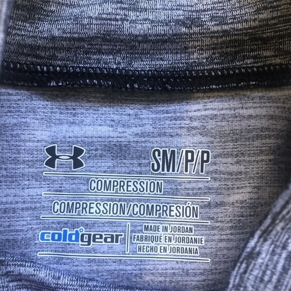 Under Armour Cold Gear Compression Mock Neck Long Sleeve Shirt Men’s Small Blue - Picture 3 of 8